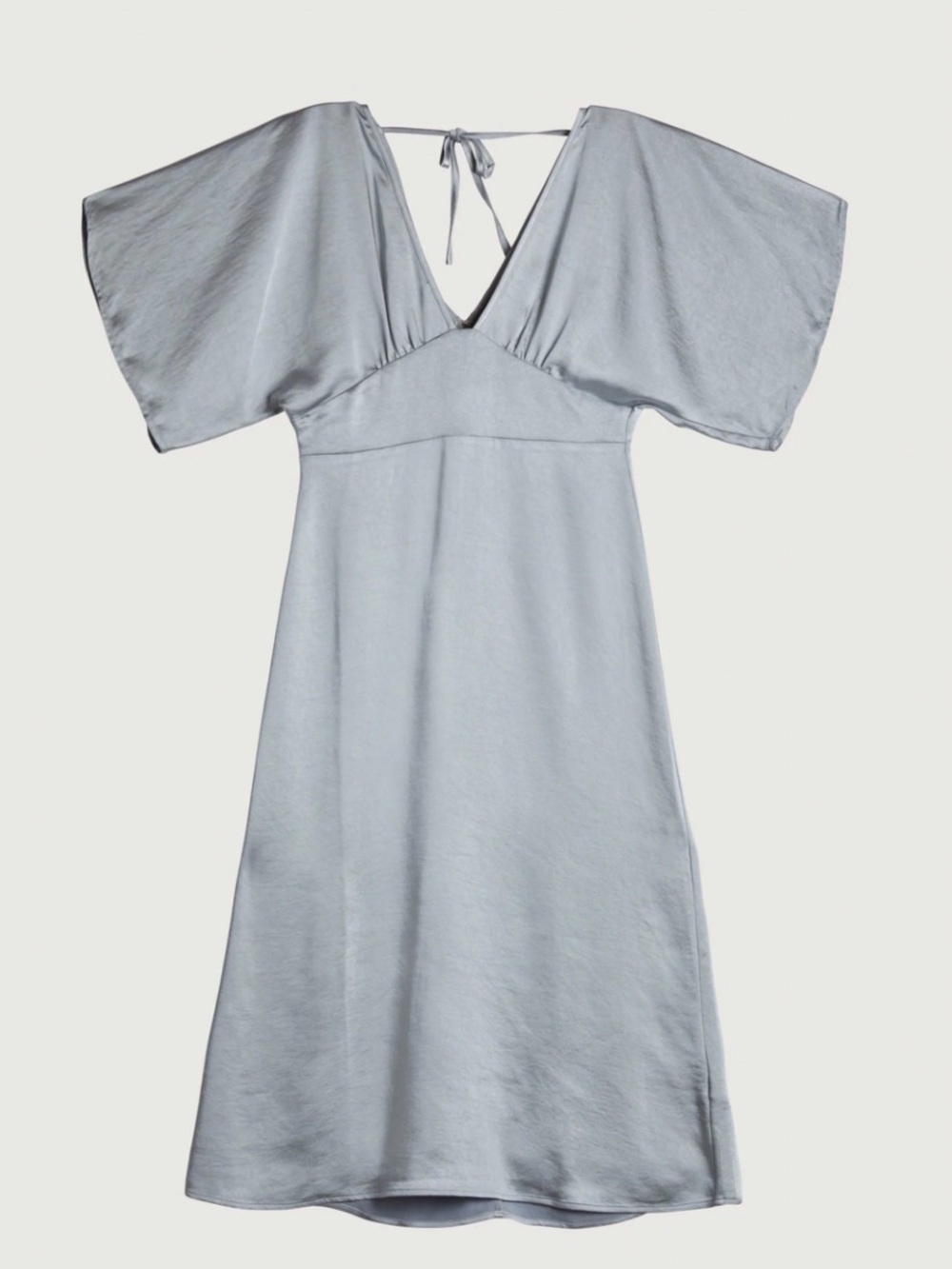 OAK + FORT SATIN MIDI DRESS